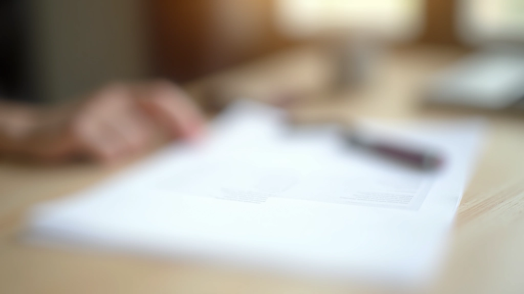 Documentos de contrato de arrendamento sobre uma mesa